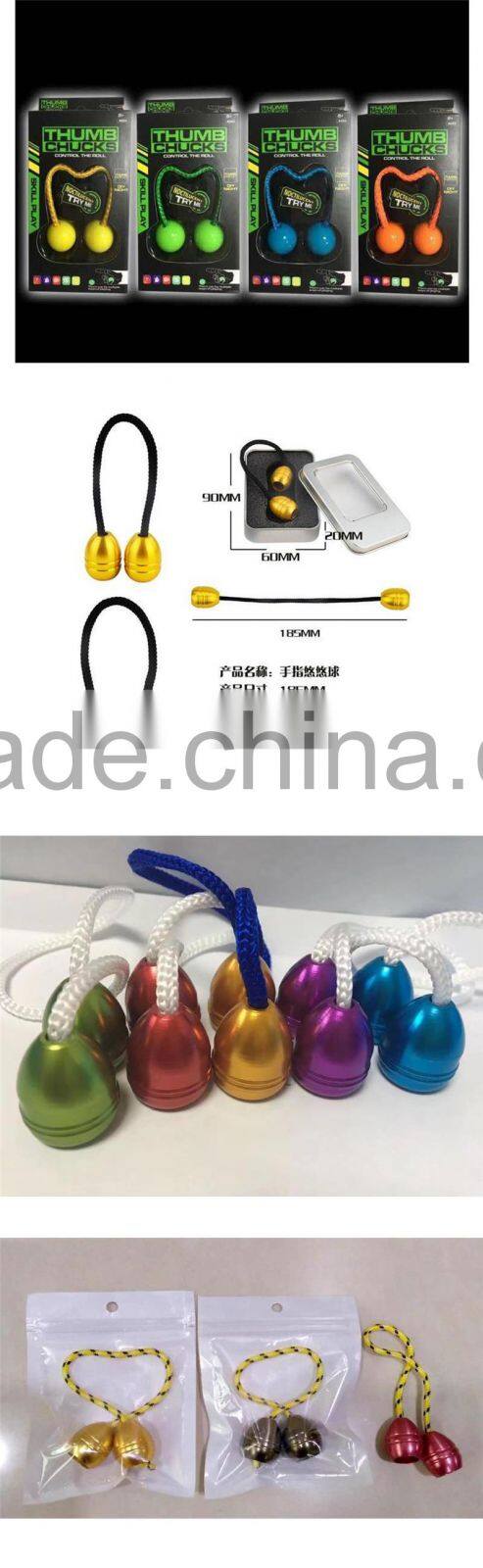 Fidget toys finger stress ball finger roll yoyo with LED light