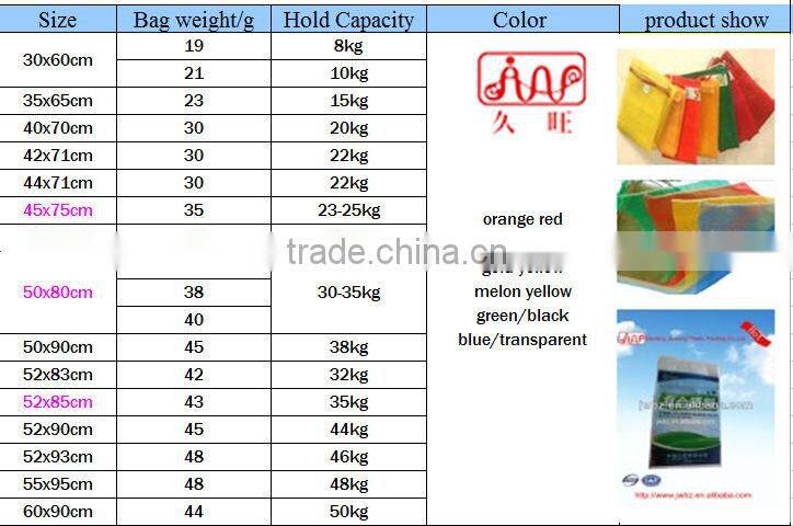 pe mesh bag onion mesh bag