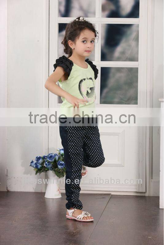 China supplier wholesale fashion short sleeve cotton child clothing sets