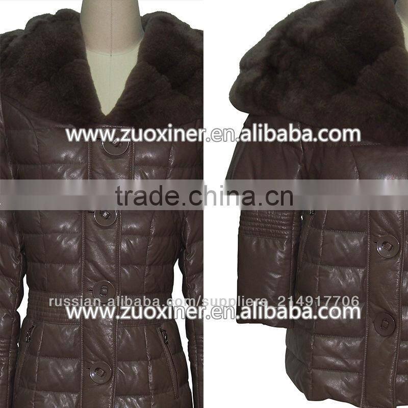 2014 the newest women long winter down coat with fur hood