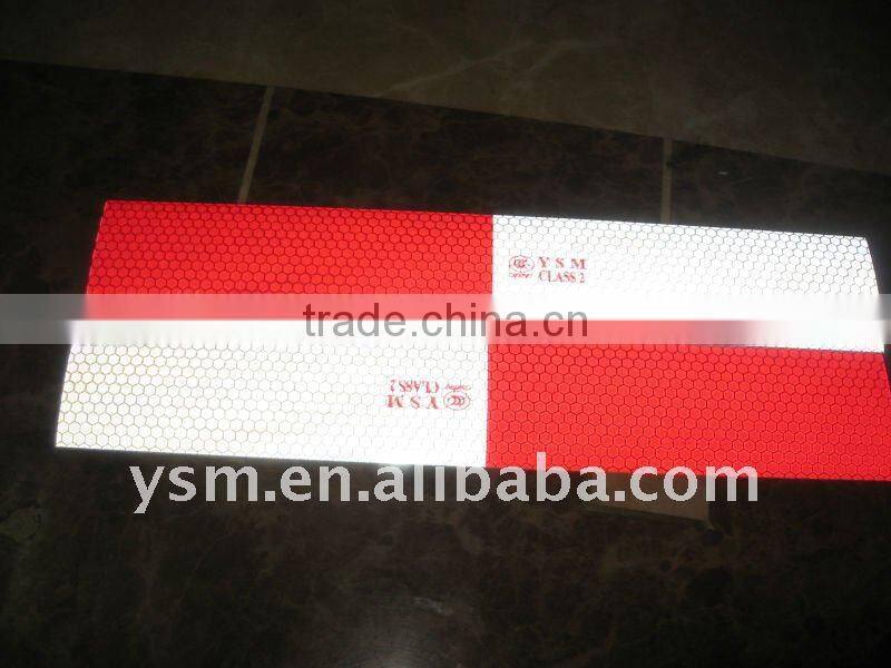 reflective vehicle marking tape sticker on the vehicle body