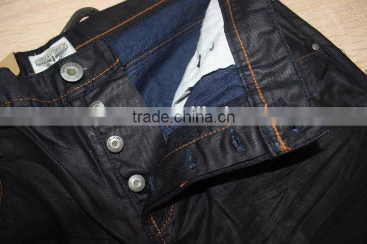 GZY China manufacture selling fashion innovative design 100% cotton mens jeans pants straight casual stock