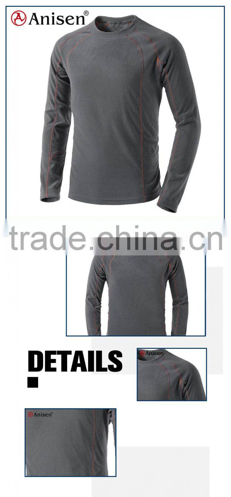 manufacturer wholesale single round collar men fleece jacket