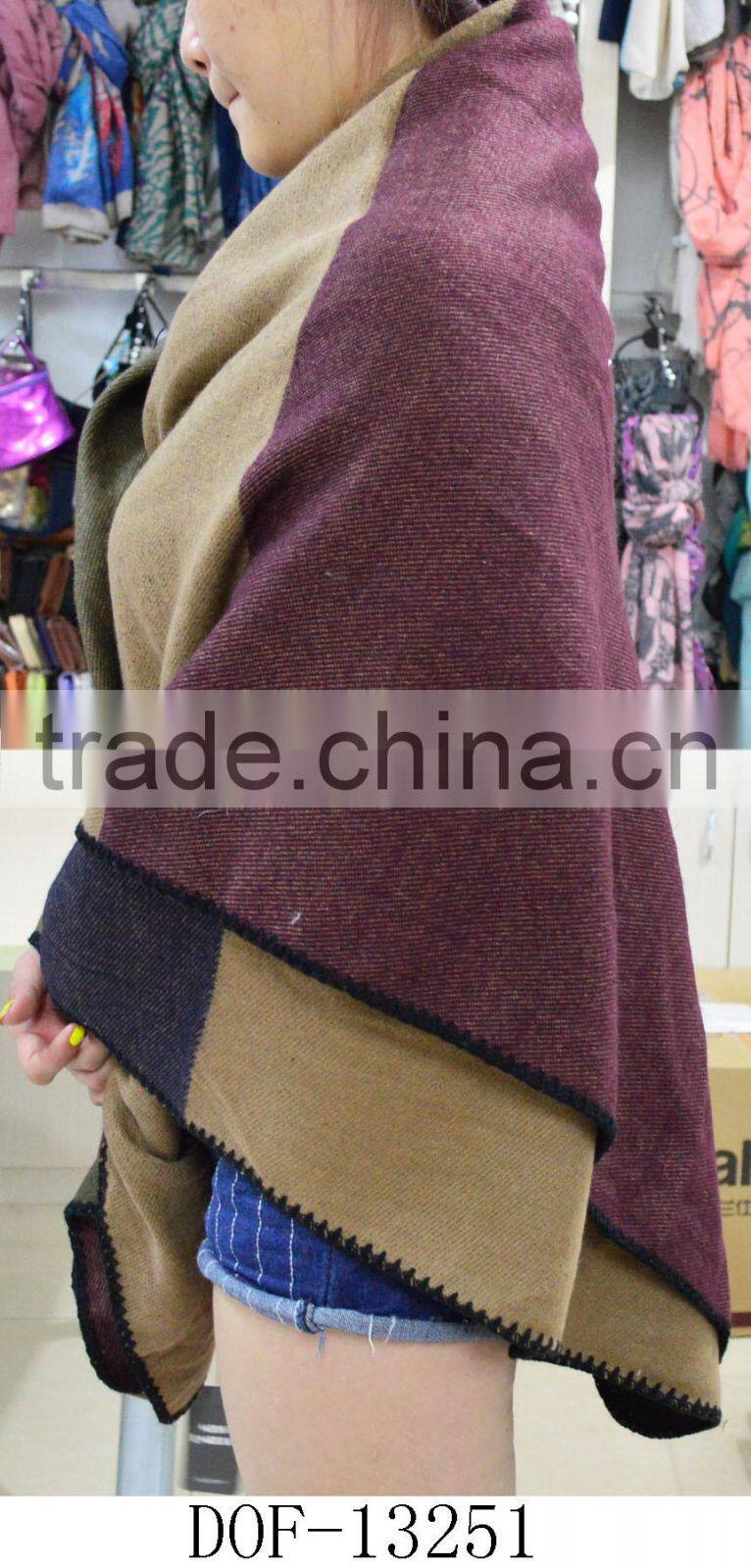 2017 large new stylish soft cashmere checked women winter shawl