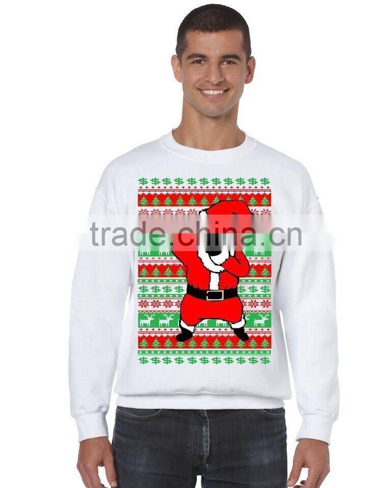 Wholesale ugly Christmas hand knitting cotton pullover sweater designs