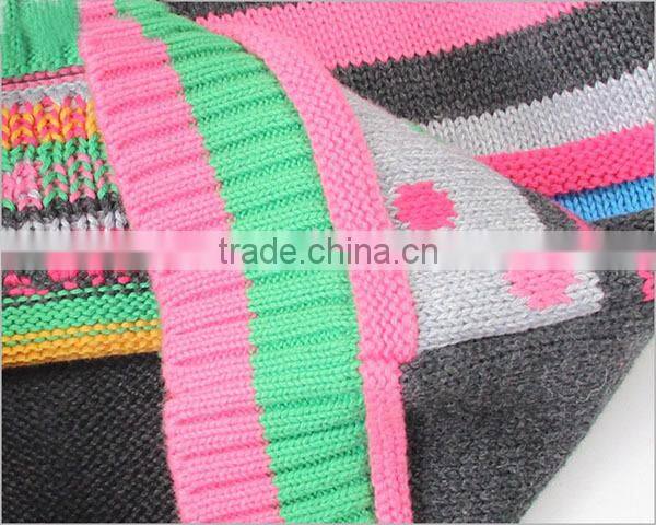 Cartoon knitting patterns for kids sweater baby girl kitted pullover