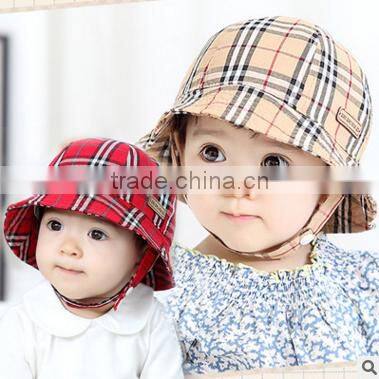 F10013H Fancy Baby Hats England Style Baby Bucket Hats