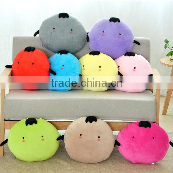 OEM pea polyester funny cute custom wholesale sofa emoji foam cushion pillow