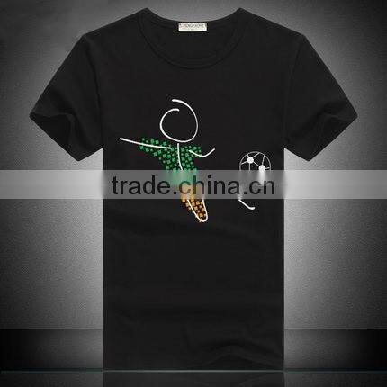 competitive price 50 50 cotton polyester fabric custom print t-shirt