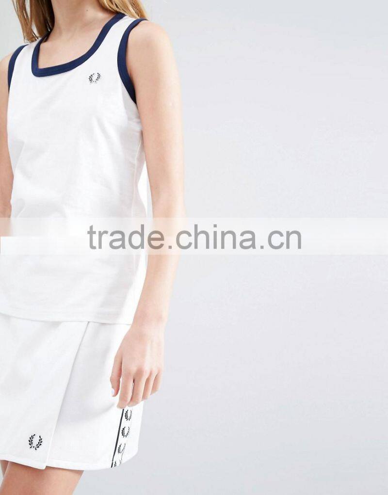 100%cotton tank for girls, 2016 lastest design tank for girl, wholesale china