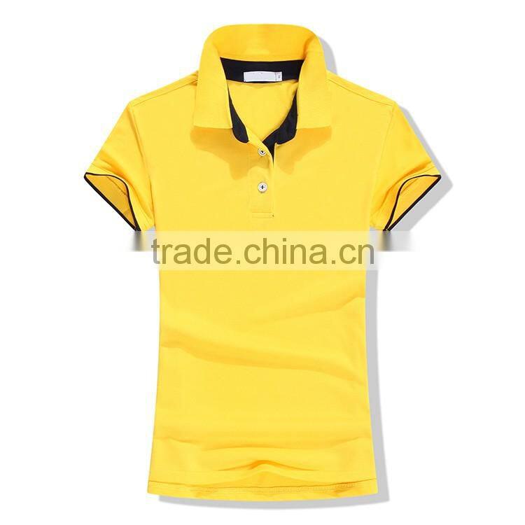 Fancy design custom wholesale women slim fit sport polo shirt