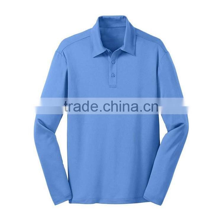 Wholesale polo shirts for men latest custom men long sleeve collar t-shirt