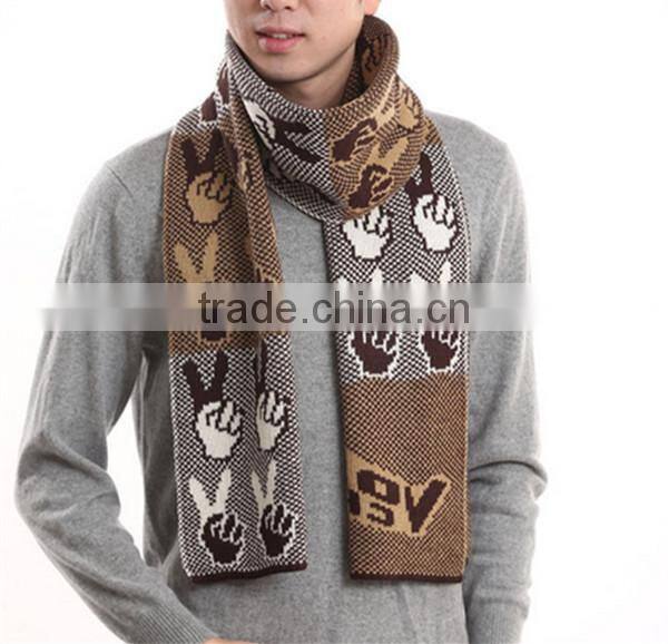 1 pc hot sale factory price length 180 cm and width 30 cm warm winter men kintted scarves