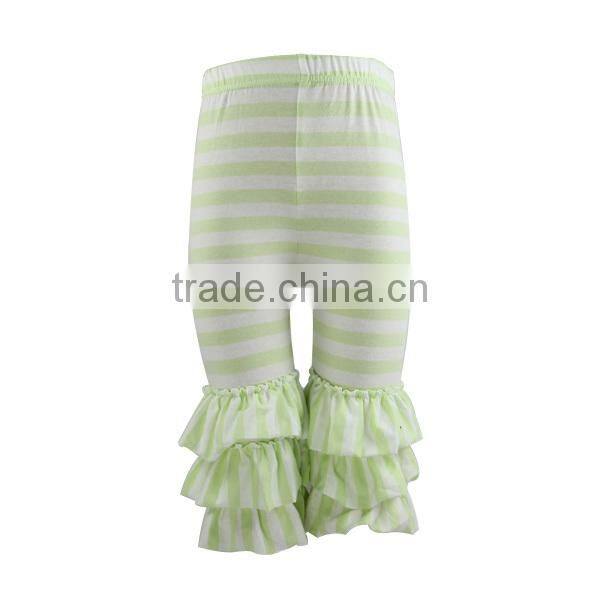 Newest persnickety girls stripe cotton pants kids toddler triple ruffle leggings