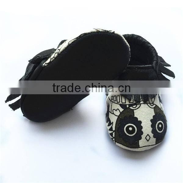 canvas moccasins leather baby shoes