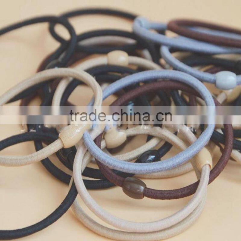 Girls Rubber Elastic Hair Ties Ponytail With Beads