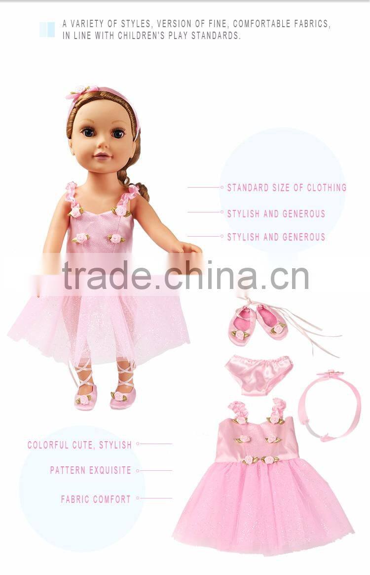 china factory custom american barbiee doll clothes 18 inch