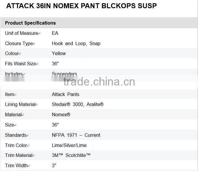 ATTACK 36IN NOMEX PANT BLCKOPS SUSP