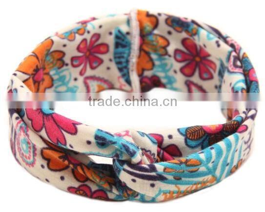 printed fabric kids headband, cross fabric headband for kids