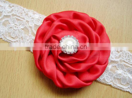 girl lace headband, newborn lace headband