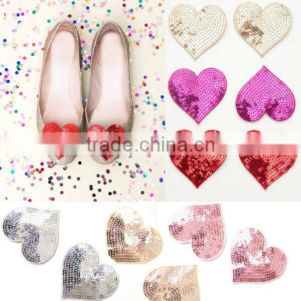 2013 new Sequins heart shoe clips bridal
