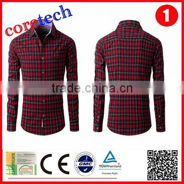 Wholesale cotton black and red check shirt factory