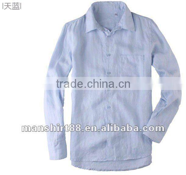 Exclusive style Natural fiber 100%Organic White Linen shirt for men Peaked collar S,M,L,XL,XXL