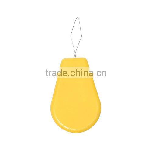High Quality Yellow Teardrop Shaped Steel Bow Wire Home Uses Portable Needle Threader
