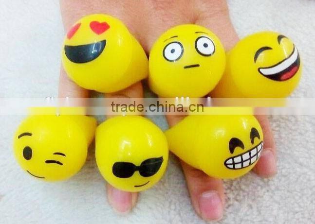 Flashing TPR bounce ball skip ball rubber bounce ball emoji ball