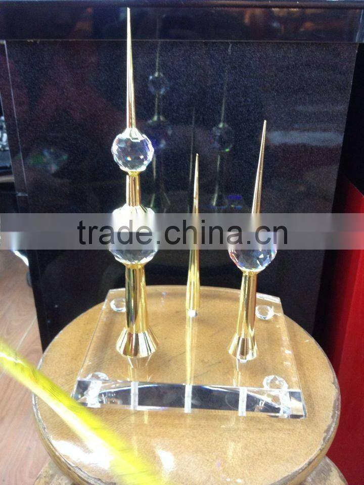 Hight Quality Crystal 24k Kuwait tower model for souvenir gift JC-05