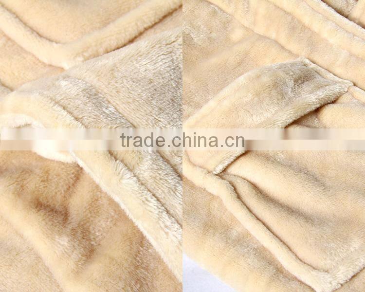 Microfiber Plush Fleece Bathrobe for Men and Women