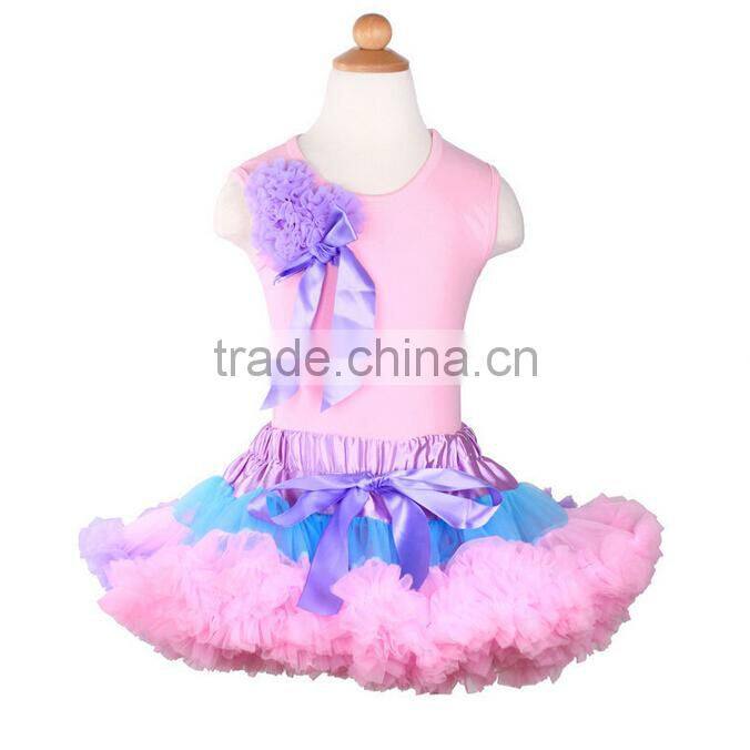 Best Selling High Qaulity Wholesale Kids Girls Christmas Pettiskirt Dress Long Sleeve Super Fluffy Birthday Dresses
