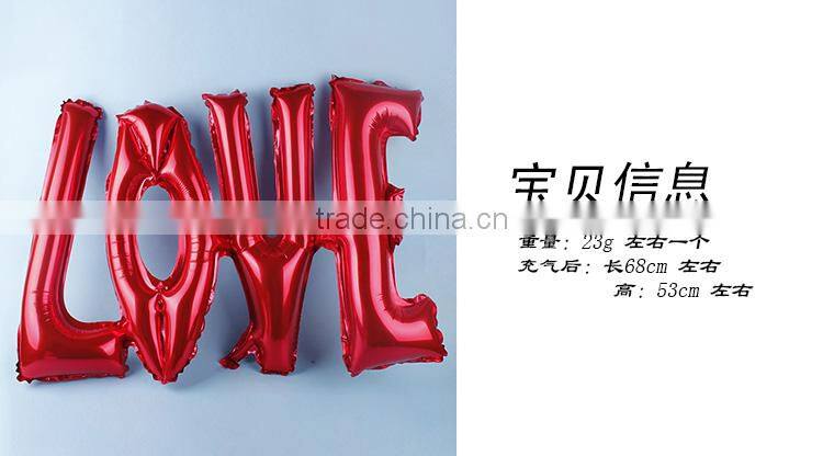 LOVE shaped Foil Balloon, Wedding Decorate Party Supplies
