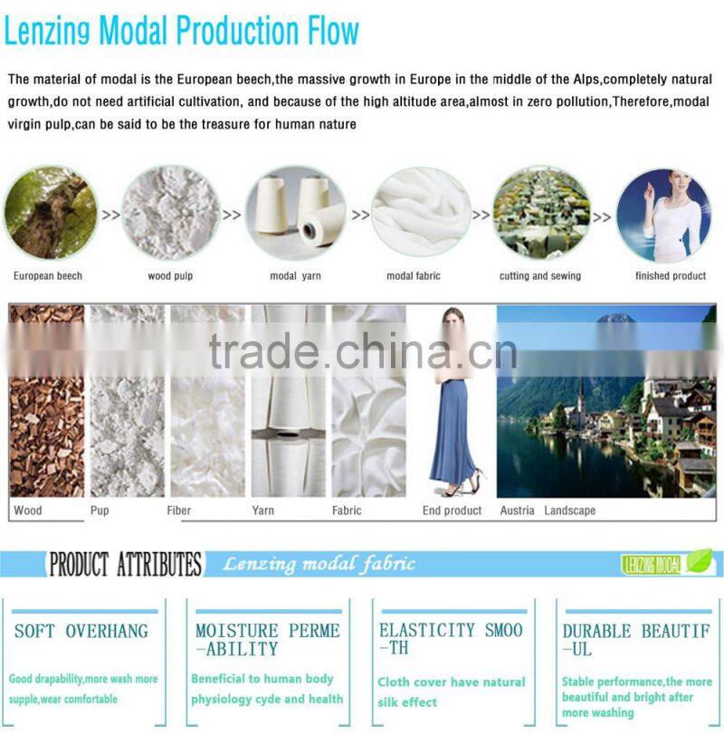 60s micro lenzing modal knit fabric single jersey for T-shirt and underwear