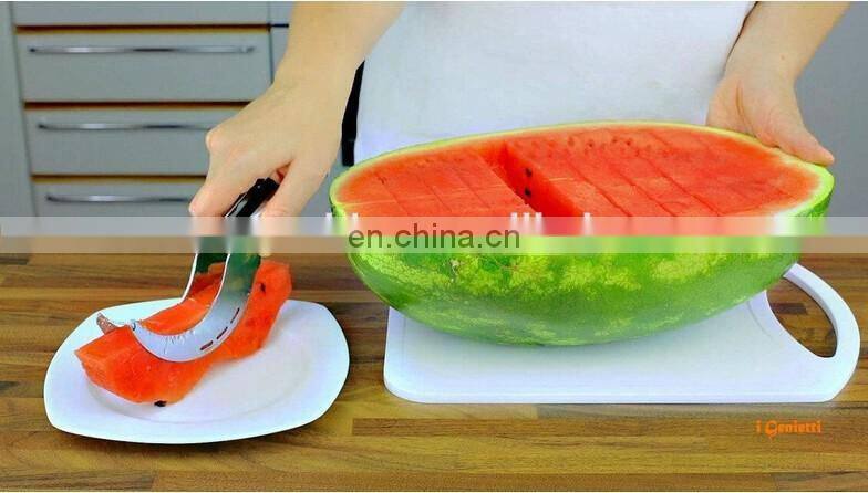 Watermelon Slicer Cutter Knife Corer Server Stainless Steel Kitchen Fruit Tool