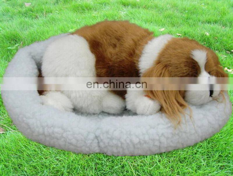 2015 snoring simulation plush realistic breathing sleeping dogs