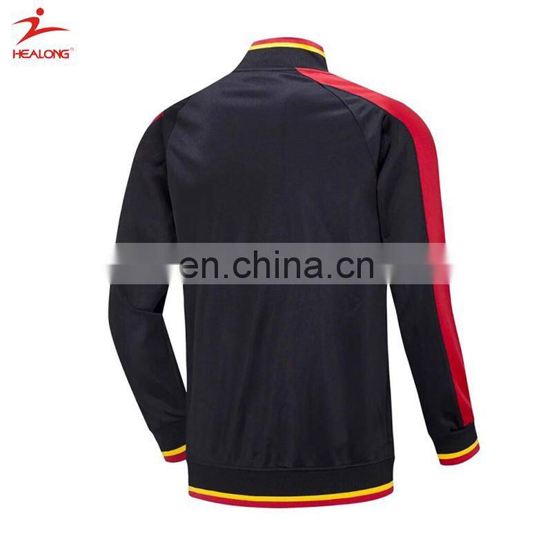 2017 Customise Black Top Design Tracksuit Sport Fashion Latest Basketball Tracksuit Set