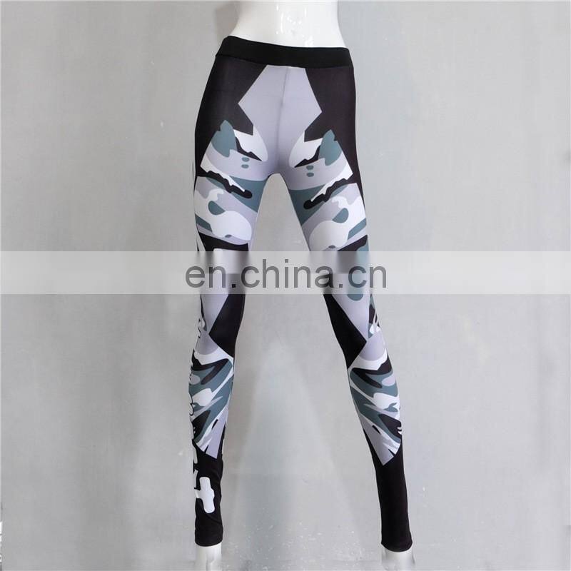 women printed camouflage pattern sports leggings pnats gym clothes girls yoga pants for girls