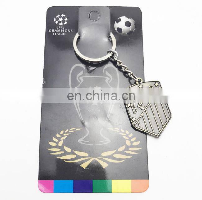 Europe's Football leagues Club Keychain Soccer Club Logo Bronze Keychain