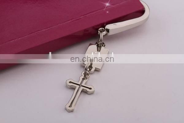 HOT SALE ADVERTISING DESK SILVER GIFT METAL CROSS SHAPE BOOKMARK