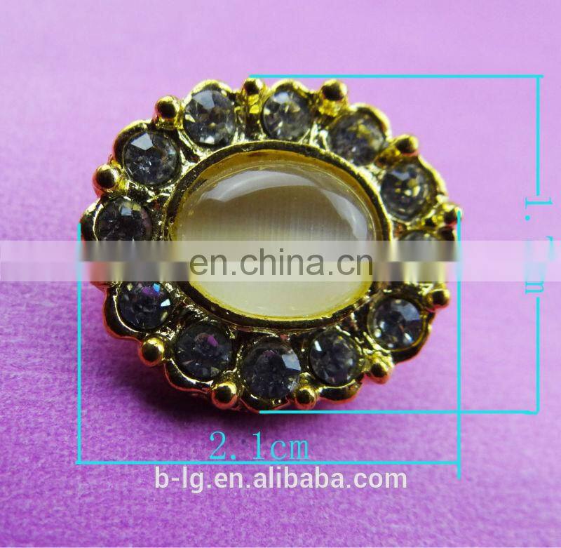 shinning bailange acrylic china bulk wholesale pearl and crystal rhinestone fashion button for garment