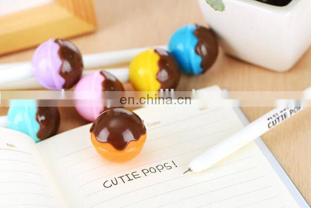 Chocolate Lollipop Shaped Black Ink Gel Pen