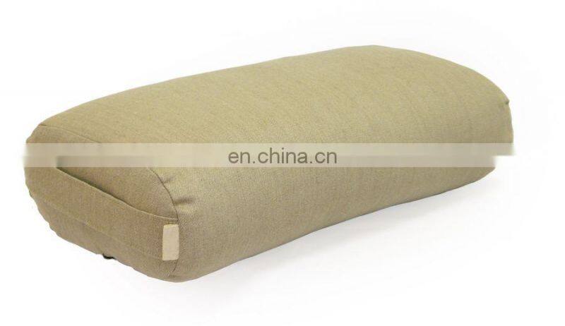 wholesale custom PU batting 65*24*13cm organic cover rectangular yoga bolster