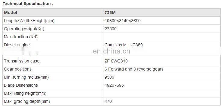 Supply Motor grader 735M model competitive price