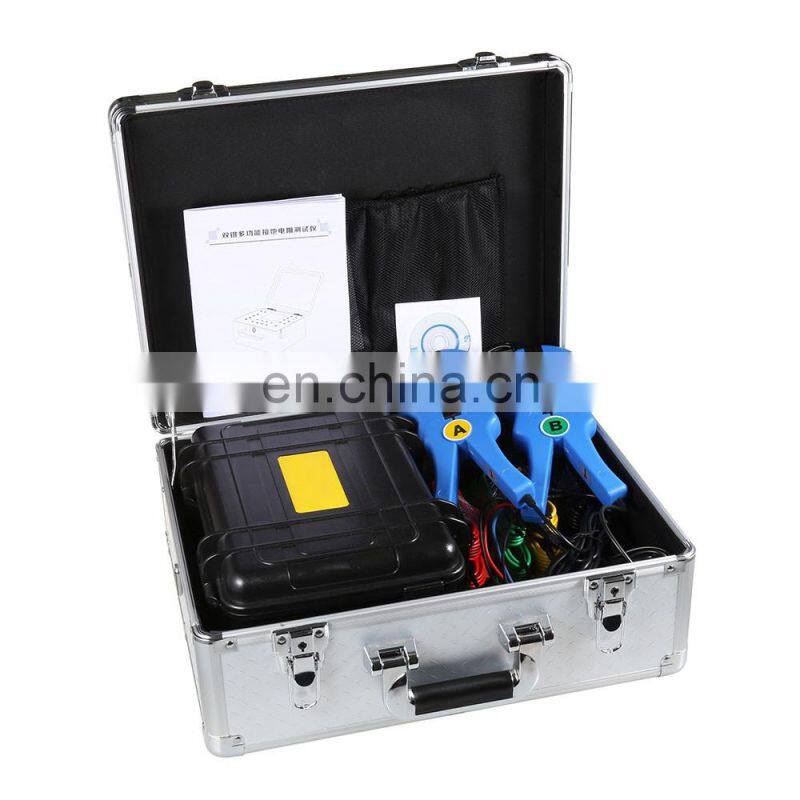 Double clamp grounding resistance tester soil resistivity ground voltage DC voltage and AC current