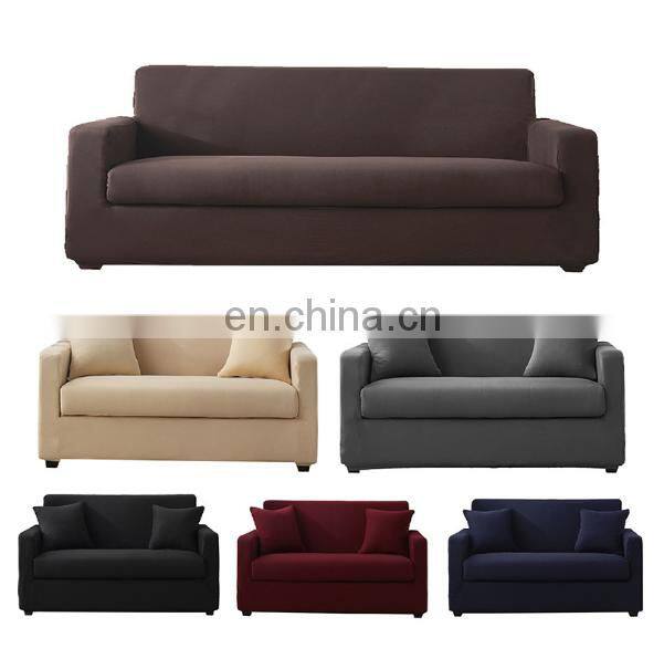 Solid color Water Repellent High Stretch sofa Slipcover Super Soft Fabric Couch Cover