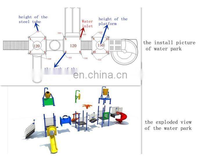 large fiberglass slide for water pool, water play equipment for sale