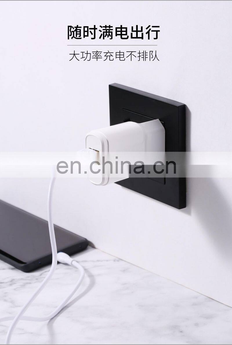 European Standard Data Cable and Charging Head EU Plug Set , 2.4A Charger with 2 USB Ports