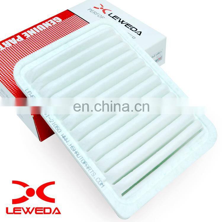 Car air purifier filter 17801-21050 leweda air filter for Japanese car parts