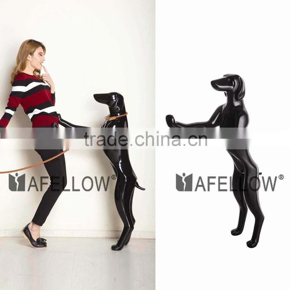 Fiberglass dog mannequin,black mannequin manikin dog G1-BK